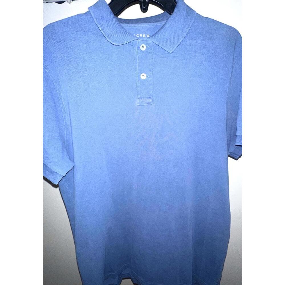J.Crew Men’s Vintage Blue Polo Shirt – Size M – 100% Cotton Classic Fit
